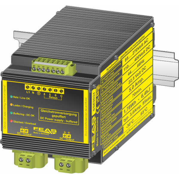 Gepuffertes Netzteil SSE9024 - DC-USV mit Superkondensatoren und Netzteil