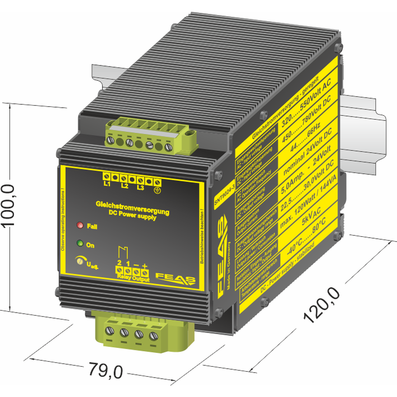 3-phase Switch-mode power supply SNT9024-3 | 24VDC | 5A | FEAS GmbH