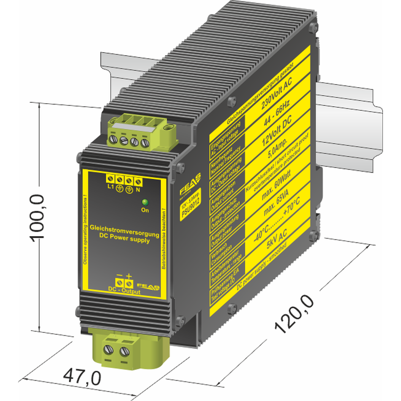 Dimensions Netzteil PSU9012