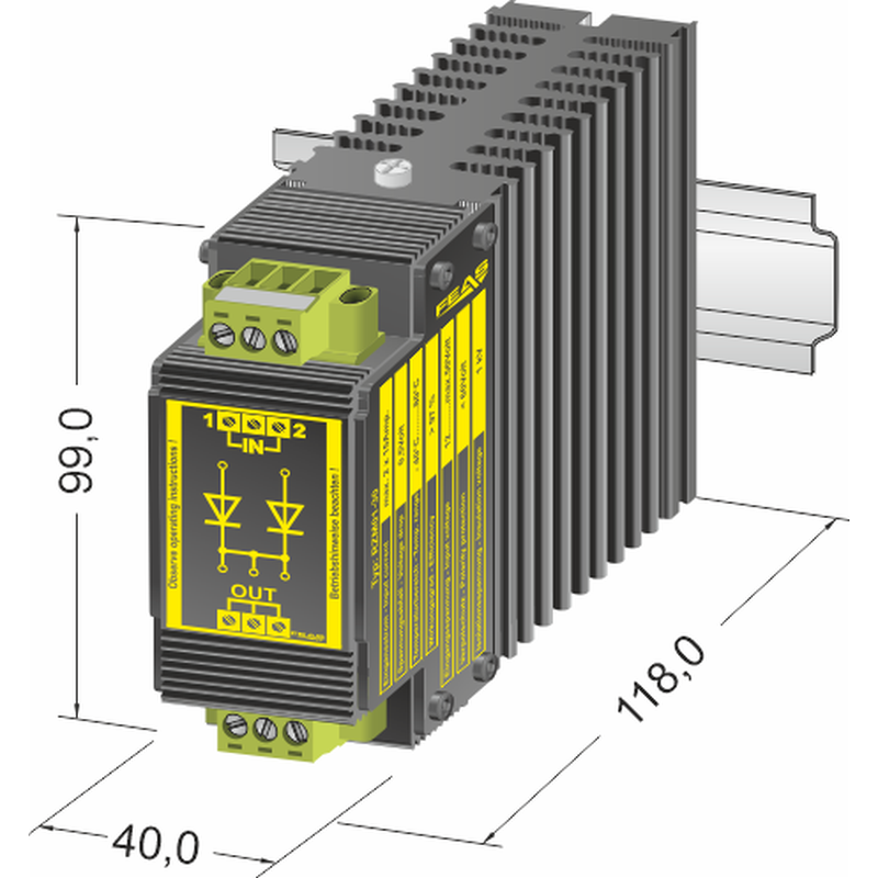Dimensions Redundancy module RZM01-30